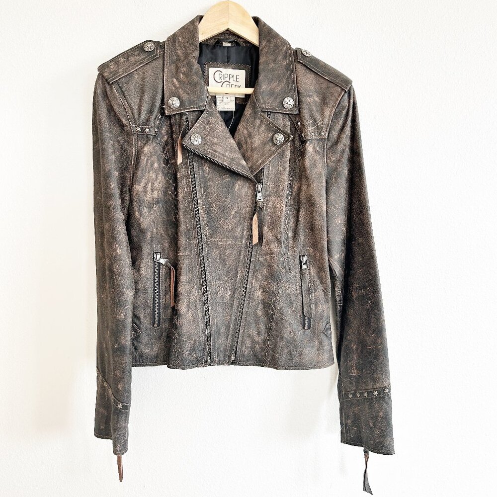 NWOT Cripple Creek Leather Jacket